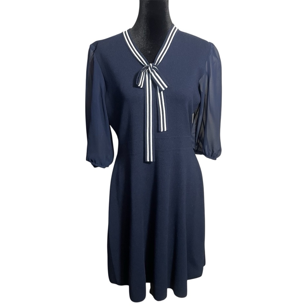 Nanette Lepore Tie-Neck Sweater Dress